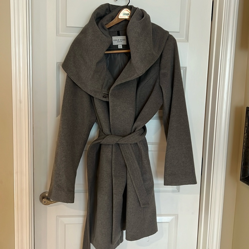 Cole Haan Gray Trench Coat